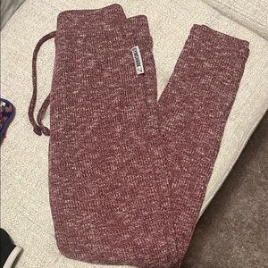 Gymshark Maroon Knit Leggings